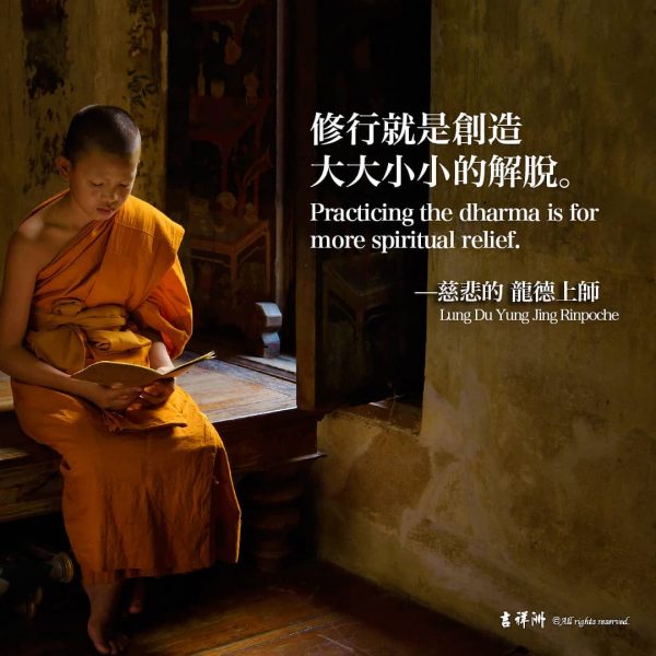 Prachticing the dharma is for more spiritual relief