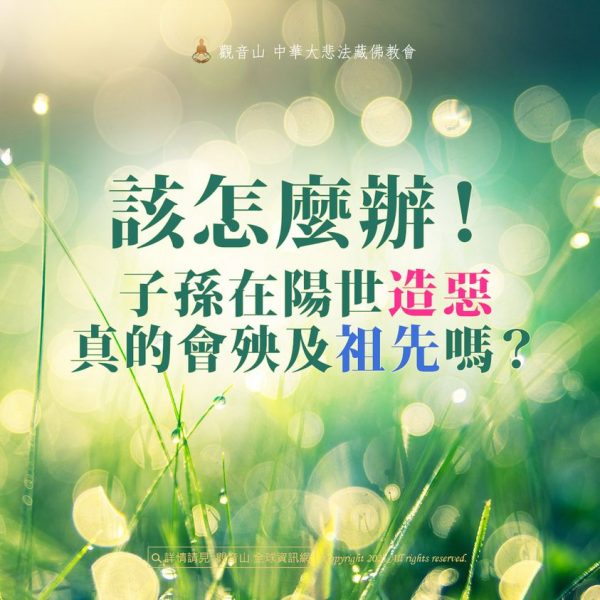 觀音山中元普渡盂蘭盆法會尊貴上師龍德嚴淨仁波切子孫祖先